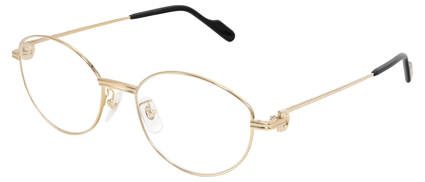 Cartier CT0528OA 001, цвет: золотой, панто, металл