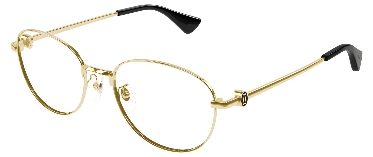 Cartier CT0491OA 001, цвет: золотой, овальные, металл