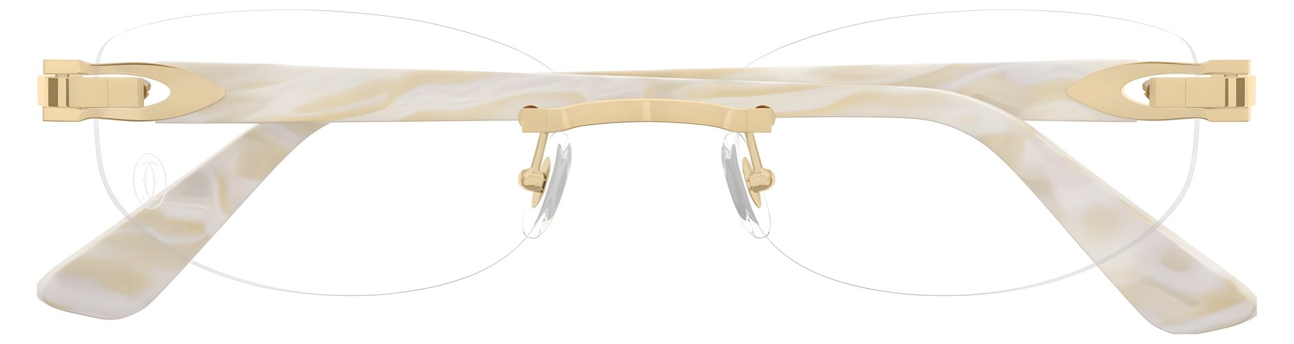 Cartier CT0318O 005, цвет: золотой, прямоугольные, металл