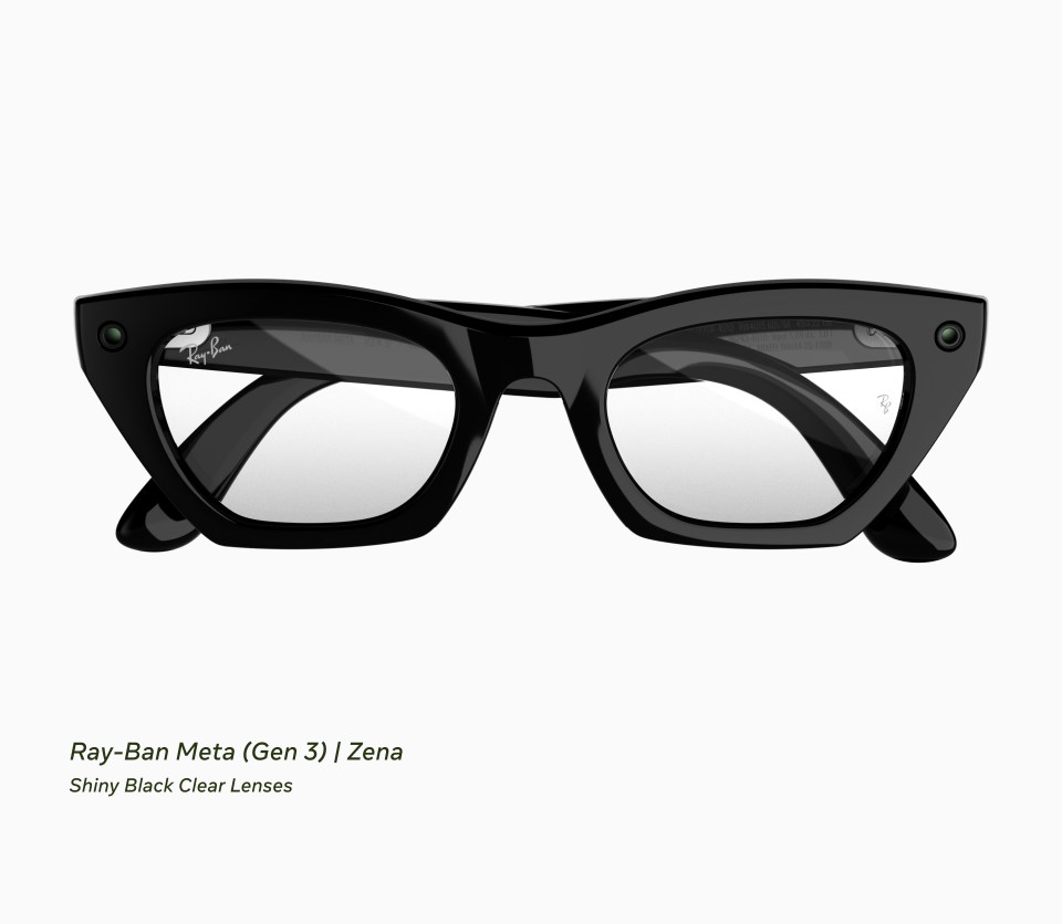 Умные очки Ray-Ban Meta Gen 3 Zena в чёрной оправе с прозрачными линзами