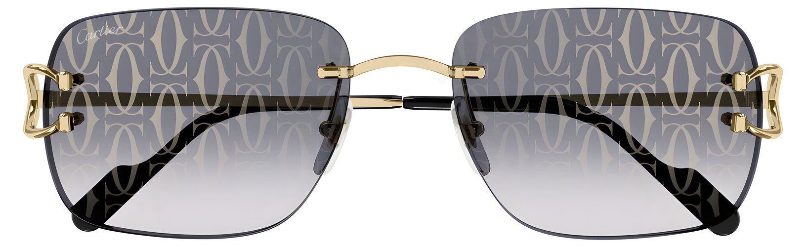 Cartier CT0330S 007, цвет: золотой, цвет линзы: серый, квадратные, металл