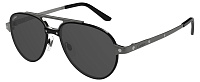 Cartier CT0476S 005, цвет: черный, цвет линзы: серый, авиаторы, металл