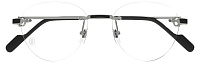Cartier CT0517O 003, цвет: серый, круглые, металл