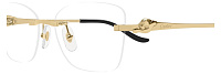 Cartier CT0522O 001, цвет: золотой, прямоугольные, металл