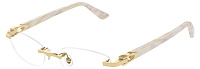 Cartier CT0318O 005, цвет: золотой, прямоугольные, металл