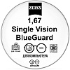 1,67 ZEISS Single Vision BlueGuard
