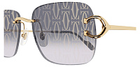 Cartier CT0330S 007, цвет: золотой, цвет линзы: серый, квадратные, металл