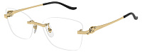 Cartier CT0522O 001, цвет: золотой, прямоугольные, металл