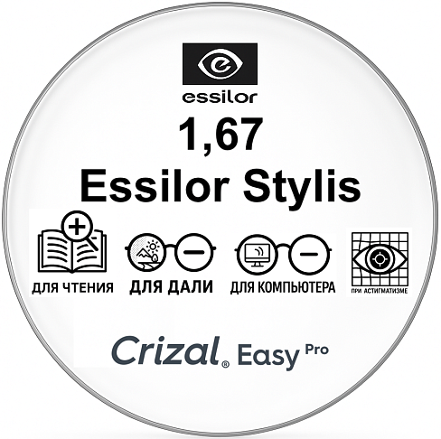 1,67 Essilor Stylis