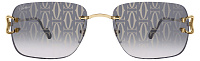 Cartier CT0330S 007, цвет: золотой, цвет линзы: серый, квадратные, металл