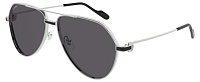 Cartier CT0334S 004, цвет: серебряный, цвет линзы: серый, авиаторы, металл