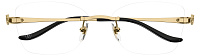 Cartier CT0522O 001, цвет: золотой, прямоугольные, металл